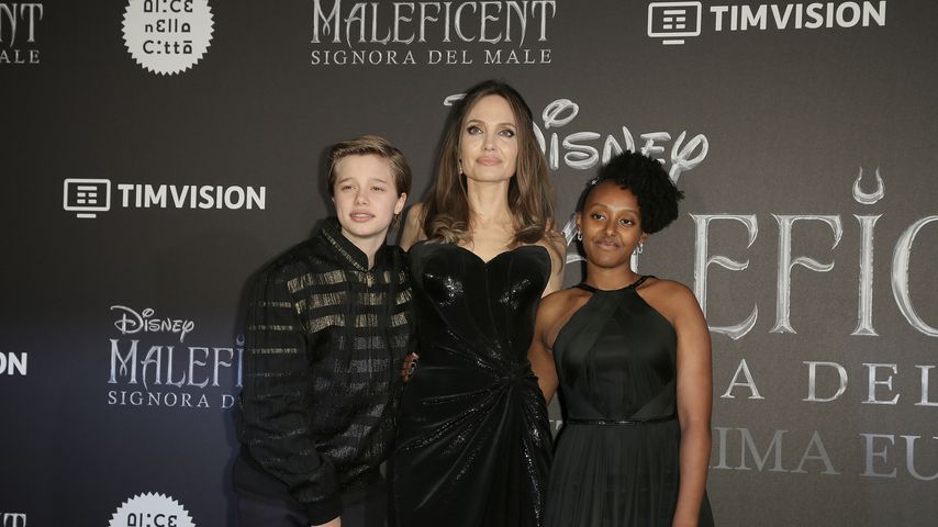Angelina Jolie mit ihren Kindern Shiloh Nouvel und Zahara Marley