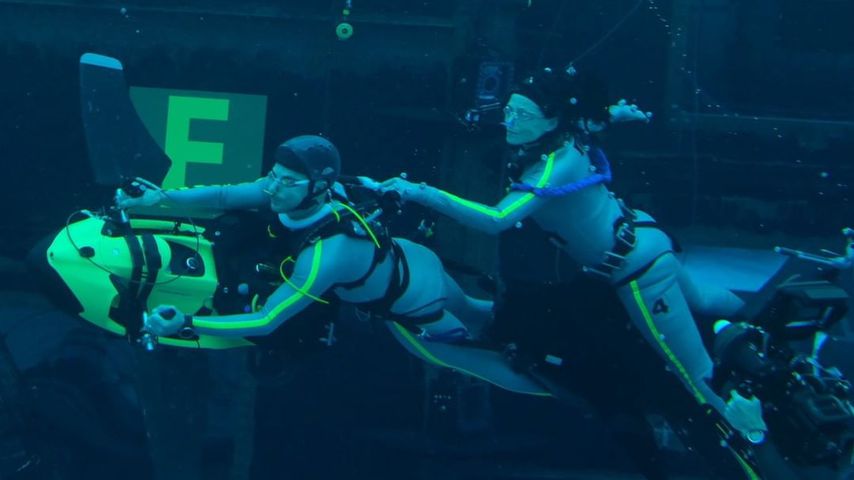 Sigourney Weaver bei einem Unterwasser-Shooting für "Avatar 2"