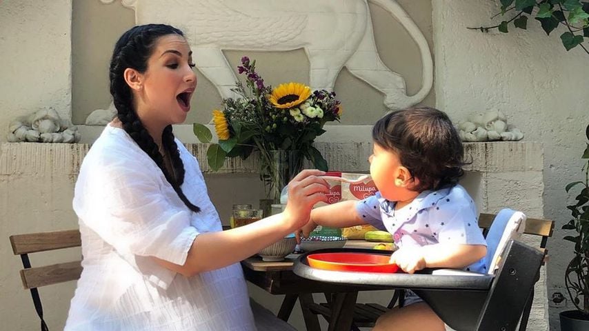 Sila Sahin und ihr Sohn Elija im Juni 2019