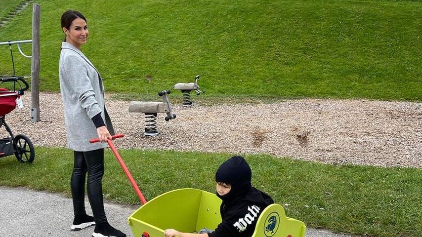 Sila Sahin mit ihrem Sohn im Oktober 2022