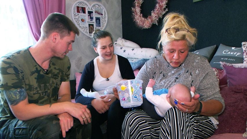 Peter, Sarafina und Silvia Wollny mit den Zwillingen