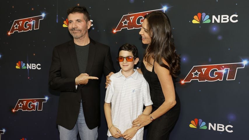 Simon Cowell, Sohnemann Eric Philip und Partnerin Lauren Silverman