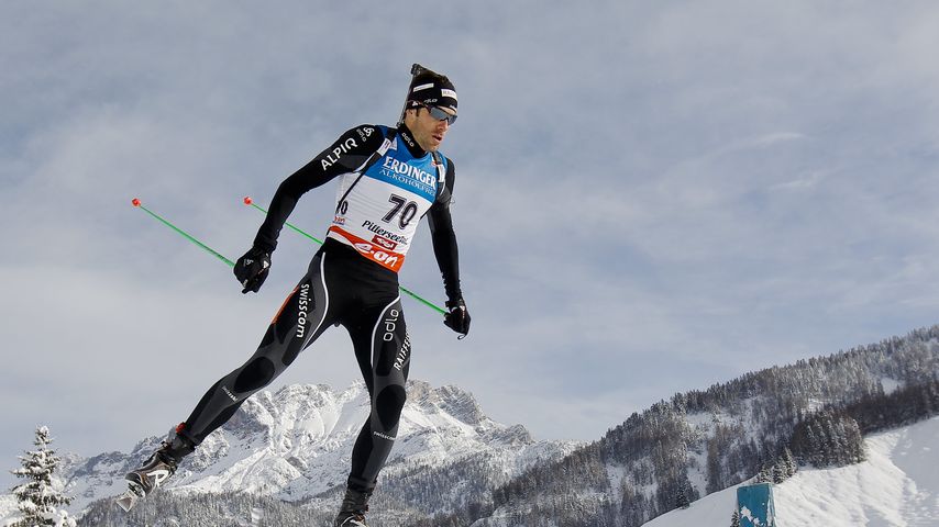 Simon Hallenbarter im Dezember 2012 in Hochfilzen, Österreich