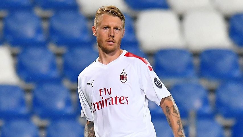 Simon Kjær beim AC-Mailand-Spiel gegen US Sassuolo Calcio am 21. Juli 2020