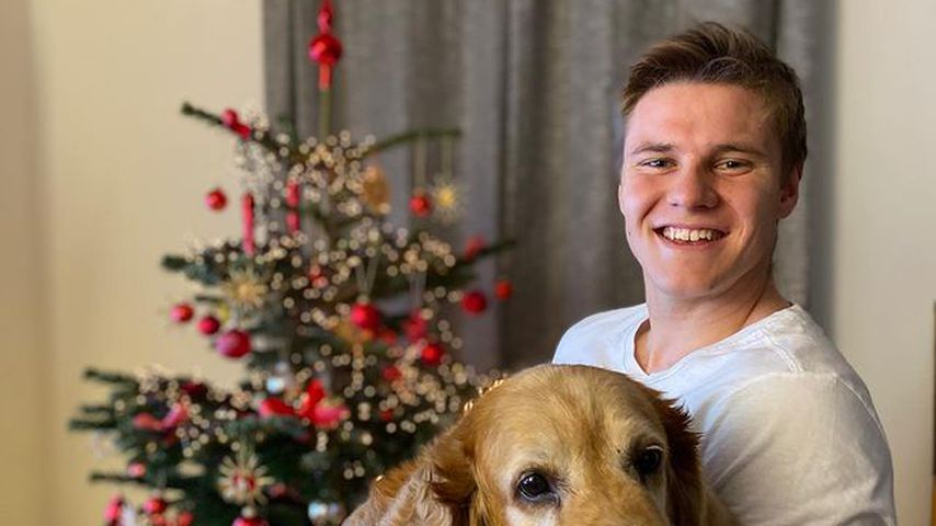Simon Zachenhuber mit seinem Hund