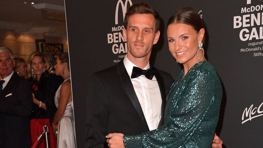 Simon Zoller und Laura Wontorra bei der McDonald's Benefiz Gala im November 2019