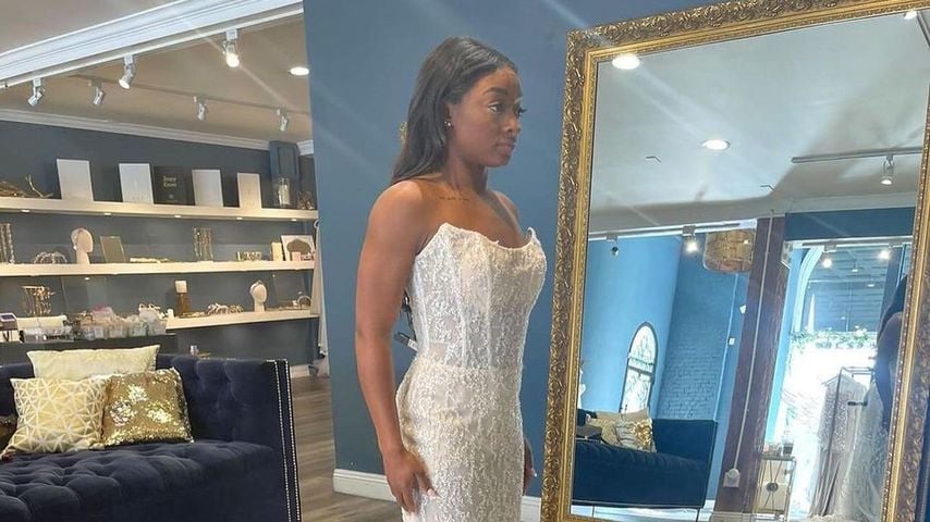 Simone Biles in der Brautboutique Galia Lahav in Los Angeles