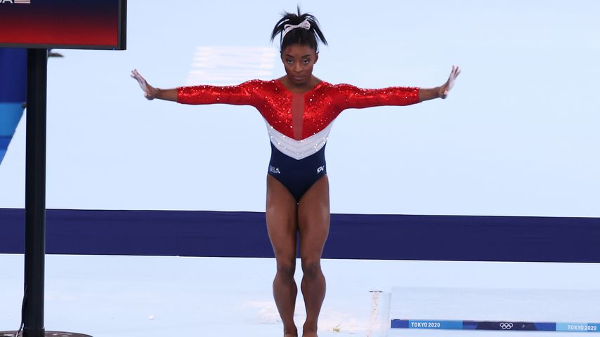 Simone Biles bei dem Turn-Team-Finale der Frauen bei Olympia im Juli 2021 in Tokio