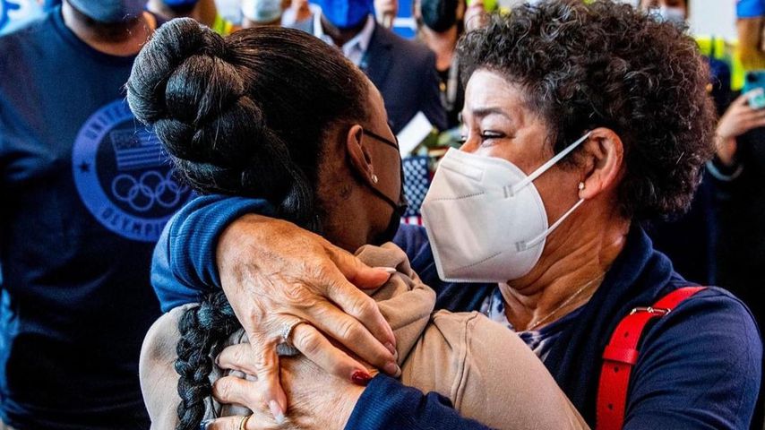 Simone Biles mit ihrer Familie