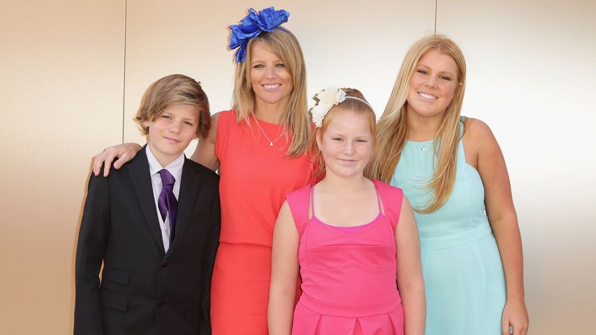 Simone Callahan mit ihren Kindern Jackson, Summer und Brooke im November 2012