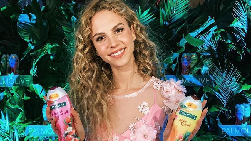 Simone Kowalski bei der Vorstellung ihrer Palmolive-Duschgels in Hamburg