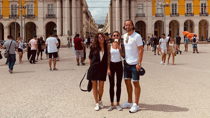 Simone Thomalla, Sophia Thomalla und Silvio Heinevetter
