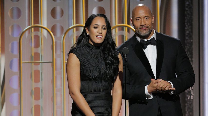 Simone und Dwayne Johnson bei den Golden Globes 2018