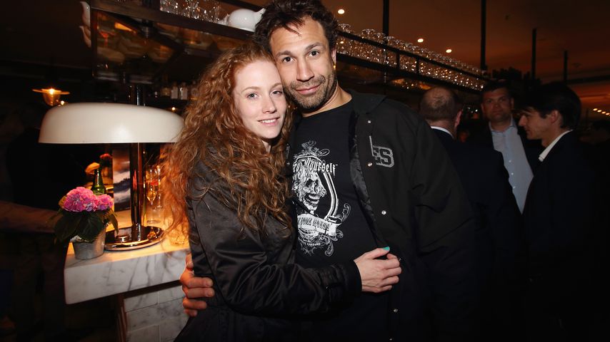 Sina-Valeska Jung und Evil Jared Hasselhoff bei der "Noah"-Premiere in Berlin im März 2014