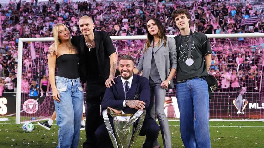 Sir David Beckham feiert mit seiner Familie den MLS-Cup-Sieg von Inter Miami CF