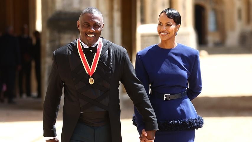 Sir Idris Elba und Sabrina Dhowre Elba nach der Ehrung auf Schloss Windsor am 2. Juni 2026