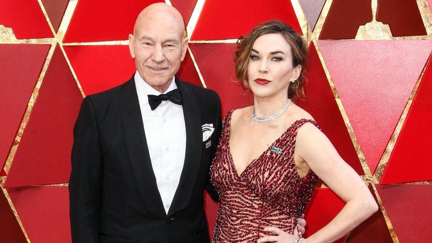 Sir Patrick Stewart und seine Ehefrau Sunny Ozell bei der Oscarverleihung 2018 in Hollywood