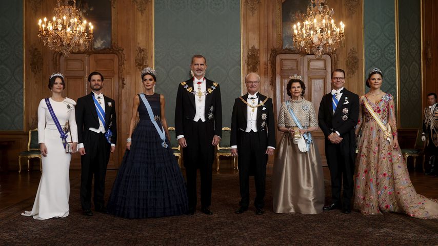 Die schwedische Königsfamilie mit König Felipe und Königin Letizia