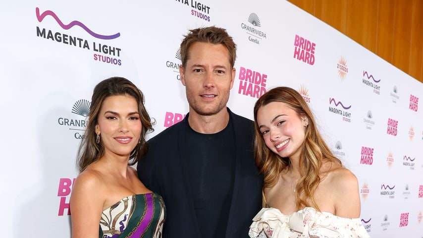 Justin Hartley strahlt mit Frau und Tochter auf Premiere