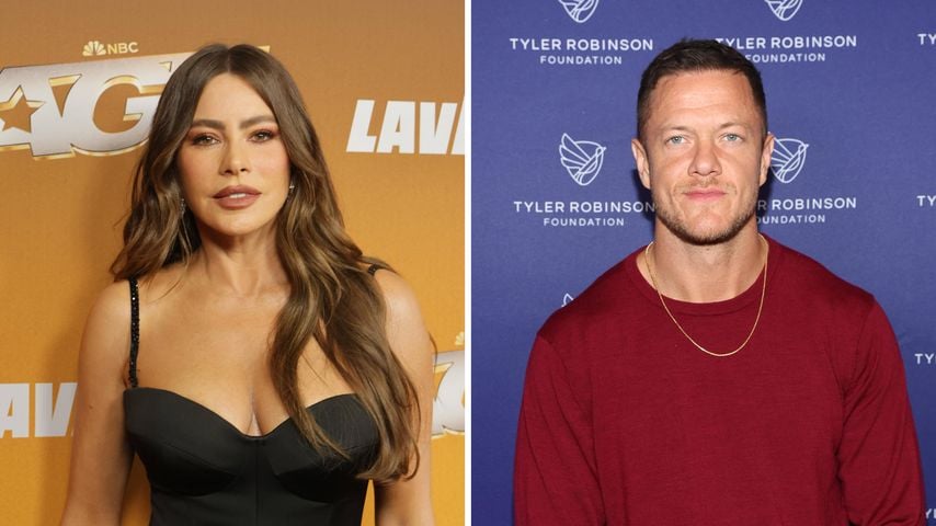 Collage: Sofia Vergara und Dan Reynolds