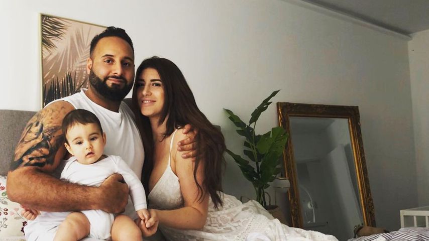 Sohel Abdoulkhanzadeh, Jasemin Ehrck und ihr gemeinsamer Sohn Aleo im März 2020 auf Mallorca