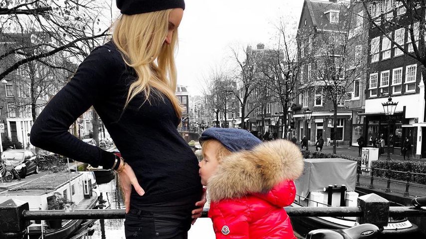 Storm Keating und Sohn Cooper im November 2019