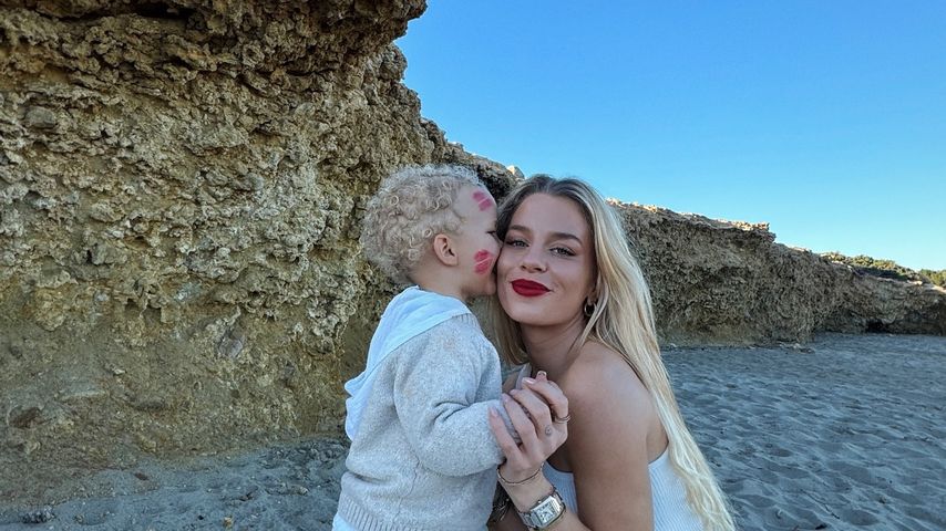 Emely Hüffer und ihr Sohn Ocean, Februar 2025