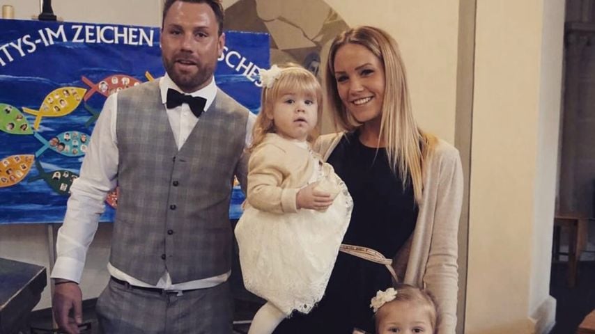 Sonia Liebing mit ihrem Mann und ihren Töchtern im Jahr 2016