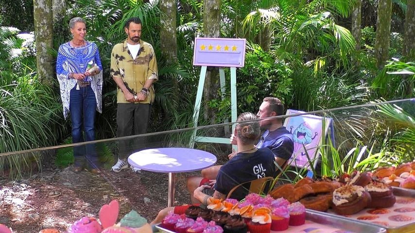 Sonja Zietlow, Jan Köppen, Patrick Romer und Gil Ofarim im Dschungelcamp 2026