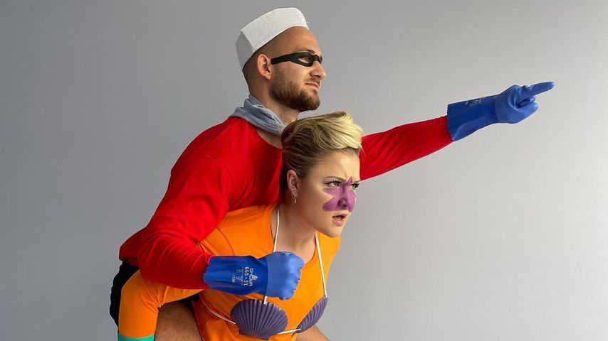 Sophia Thiel und Raphael Birchner in Halloweenkostümen 2021