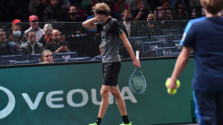 Sophia Thomalla und Alexander Zverev bei der Rolex Paris Masters im November 2021