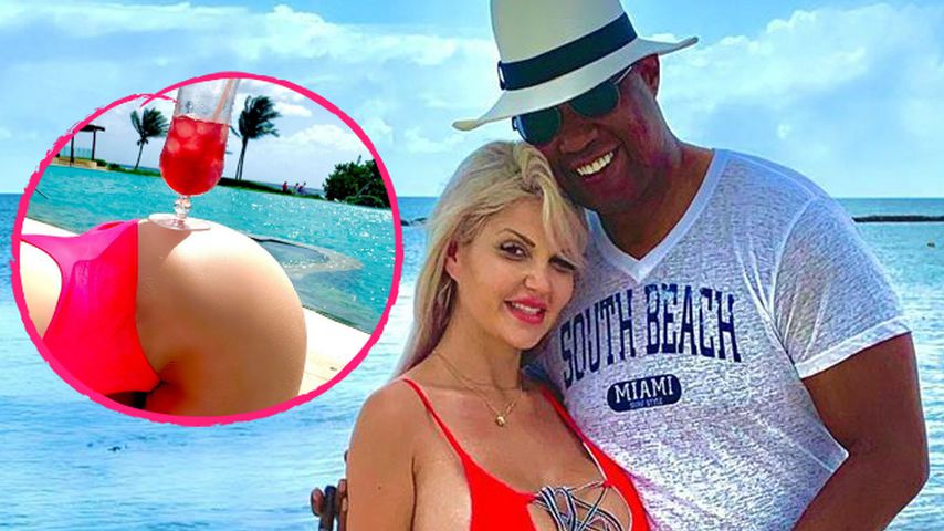 Sophia Vegas funktioniert ihren Po zur Cocktail-Theke um