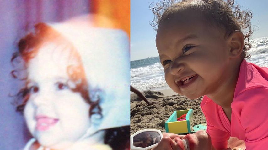 Kinderfotos von Sophia Vegas und ihrer Tochter Amanda