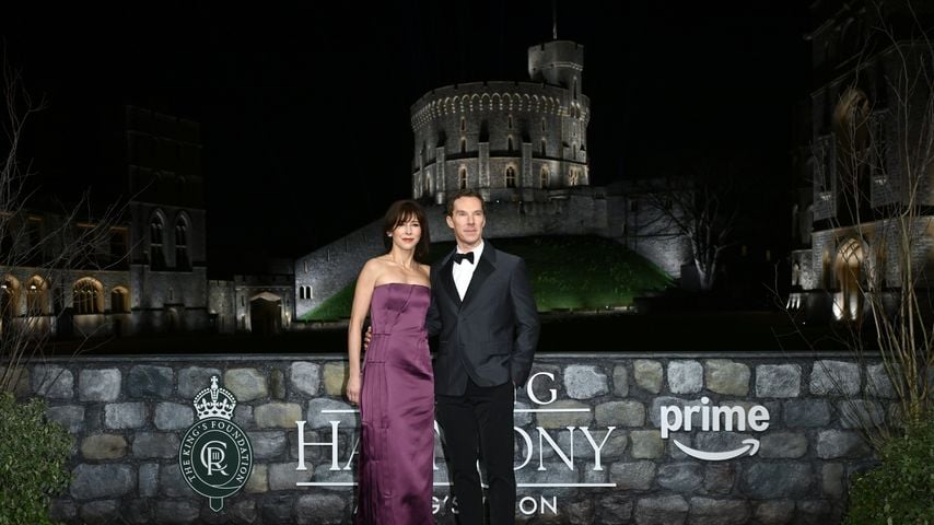 Sophie Hunter und Benedict Cumberbatch bei der Premiere von "Finding Harmony: A King's Vision" auf Schloss Windsor