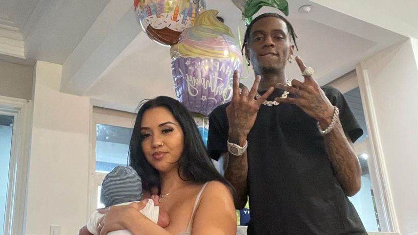 Soulja Boy mit seiner Freundin und seinem Sohn