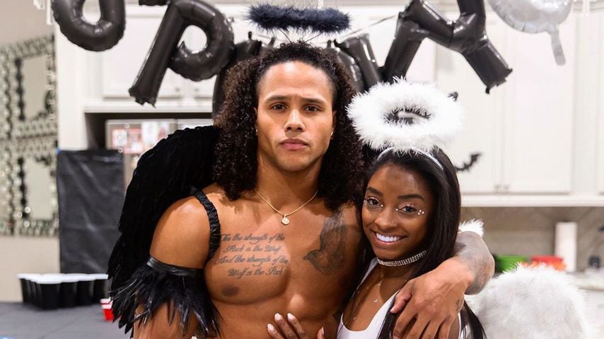 Stacey Ervin und Simone Biles im Oktober 2019