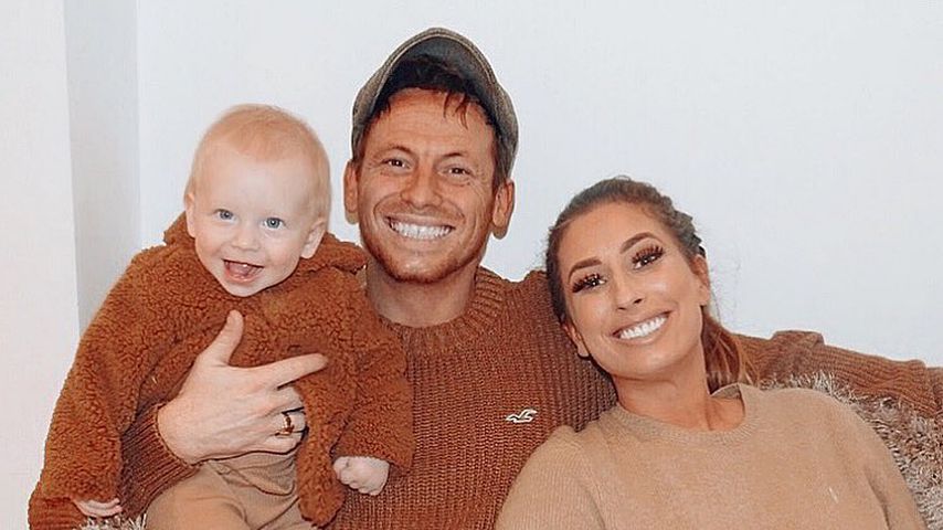 Stacey Solomon mit ihrem Freund Joe und Sohn Rex, Dezember 2019