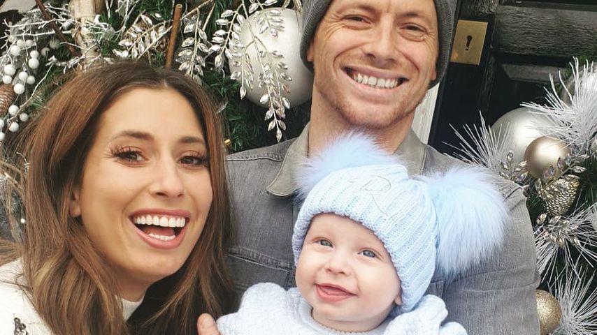 Stacey Solomon mit ihrem Partner Joe und Söhnchen Rex, Dezember 2019