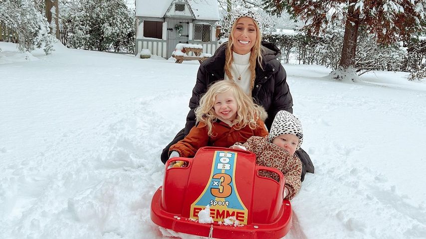 Stacey Solomon mit ihren Kindern Rex und Rose