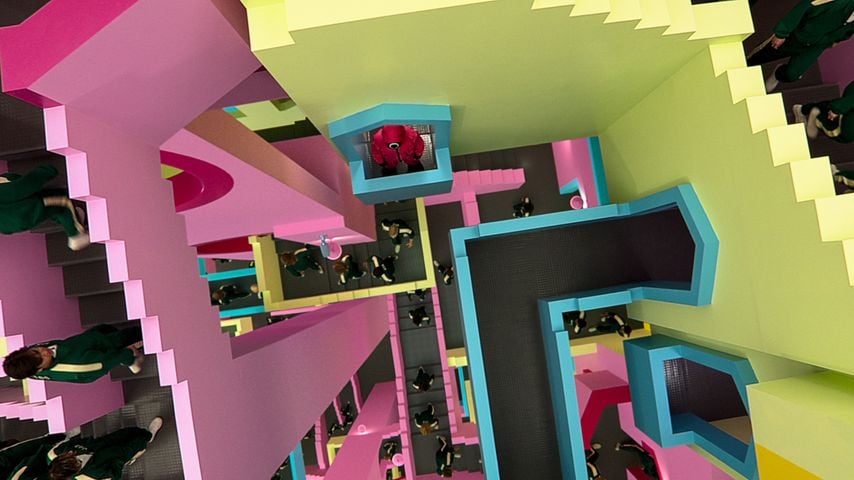 Das Treppenhaus aus "Squid Game: The Challenge"
