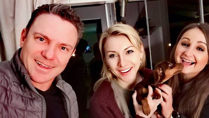 Stefan Mross, Anna-Carina Woitschack und Freundin Eva im März 2021
