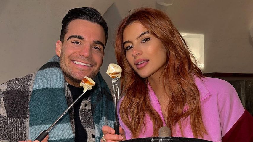 Stefano Zarrella und Romina Palm beim Käse-Fondue im Januar 2022
