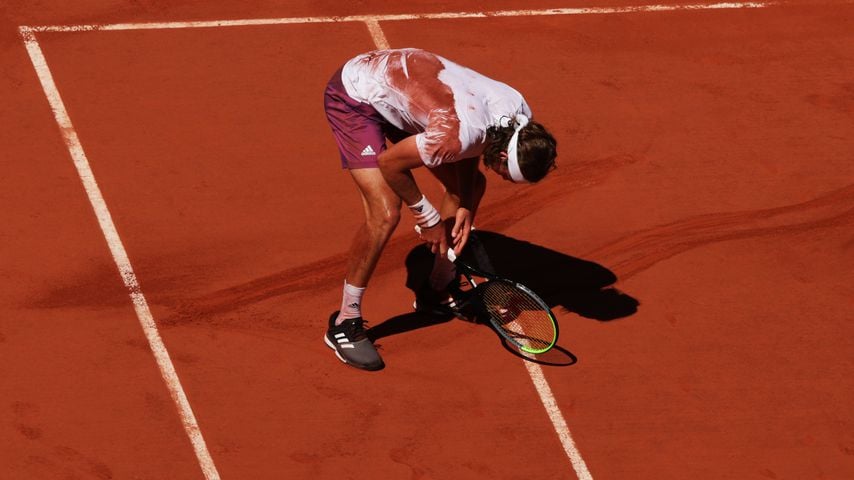 Stefanos Tsitsipas bei den French Open in Paris im Juni 2021