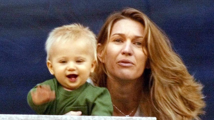 Jaden Gil Agassi und Steffi Graf bei den US Open 2002