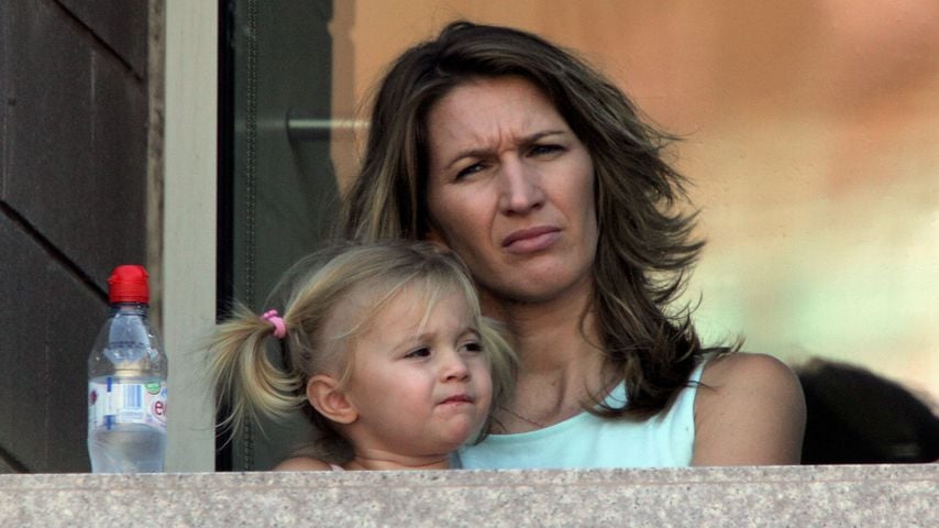 Steffi Graf und ihre Tochter Jaz Elle Agassi bei den US Open im Jahr 2006