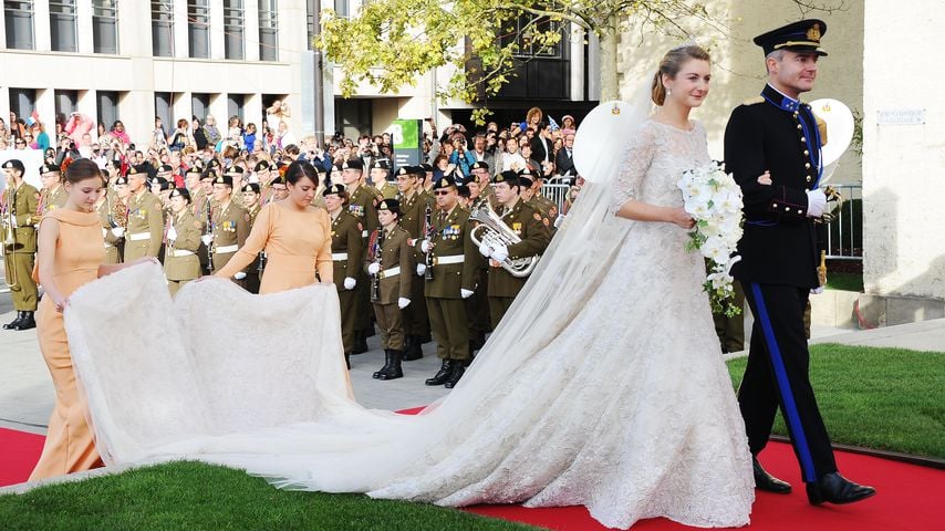 Stéphanie und Guillaume von Luxemburg bei ihrer Hochzeit im Oktober 2012