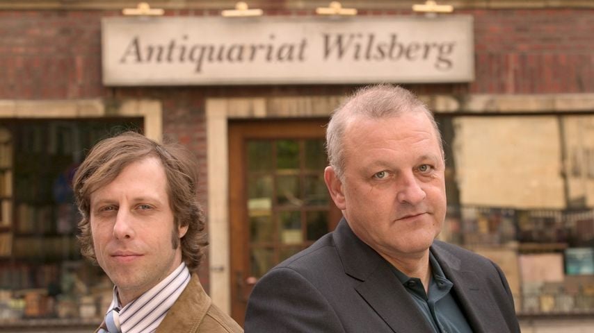 Oliver Korittke und Leonard Lansink beim Wilsberg-Dreh
