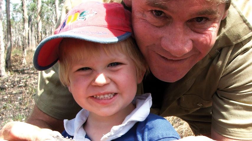 Steve Irwin mit seinem Sohn Robert, 2006