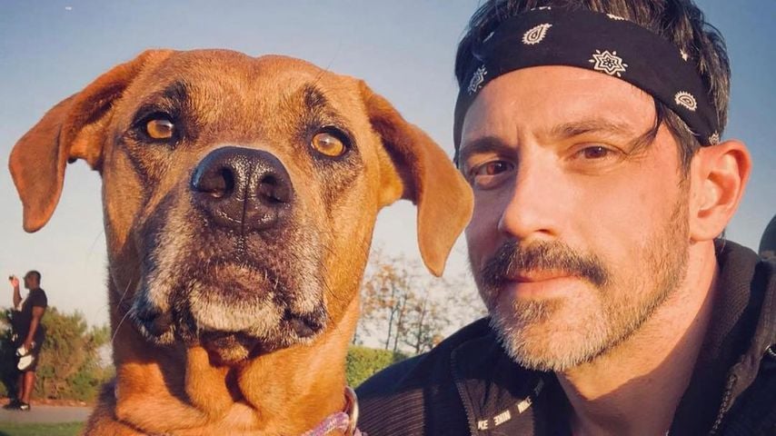 Steve Kazee mit seiner verstorbenen Hündin