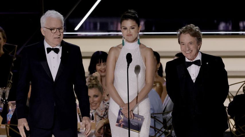Steve Martin, Selena Gomez, und Martin Short bei den Emmy Awards 2022